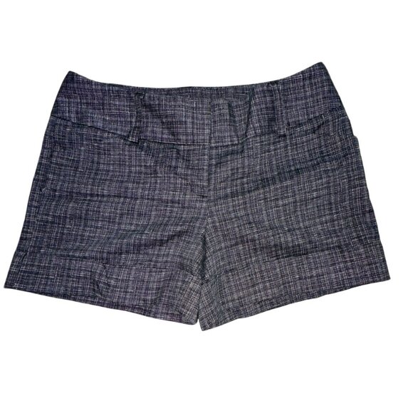 Express Design Studio Checked Cuff Shorts-Black-Size 4-GUC - Picture 1 of 4